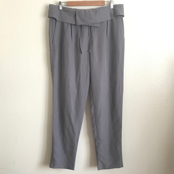 Banana Republic Pants - Banana Republic Monogram Gray Foldover Waistband Pants - New With Tags NWT